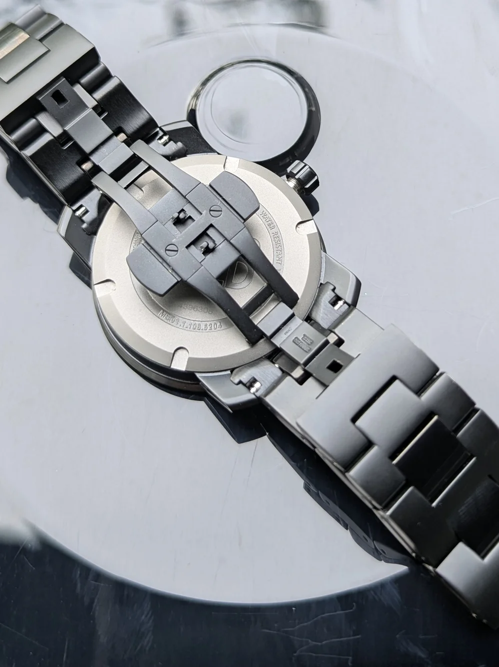 Movado Men's Black and Red Stainless Steel Sport Watch BOLD GMT